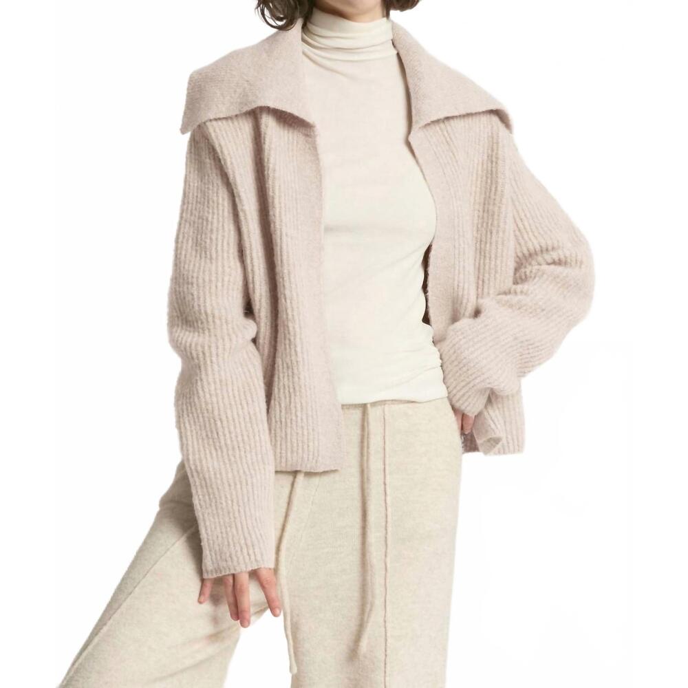 NEW LOOK BY M sailor collar cardigan in beige